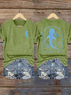 Women's When You Go Through Deep Waters, I'Ll Be With You  Print Shirt