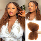 QVR Dark Brown Afro kinky Bulk Hair Extensions For Braiding Dreadlock Human Hair
