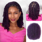 QVR Reddish Brown Color Afro Kinky Bulk Human Hair For Braiding Dreadlock Hair