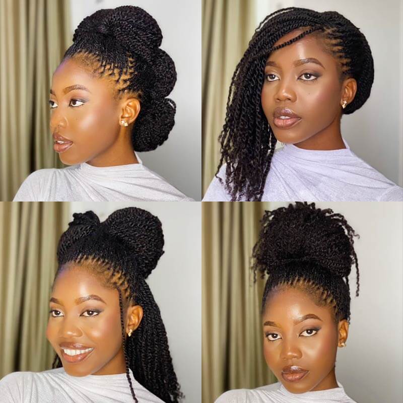 QVR Brazilian Remy Hair Afro kinky Bulk Human Hair For Braiding Dreadlock Hair