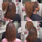 QVR Mixed Color #4/30 Afro Kinky Bulk Highlights #27/30 Human Hair