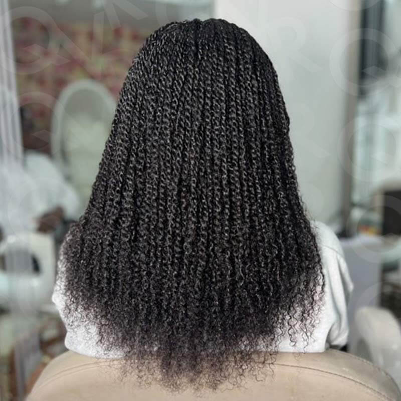 QVR Flawless Mini Twist With Soft Afro kinky Bulk Human Hair For Braiding Dreadlock