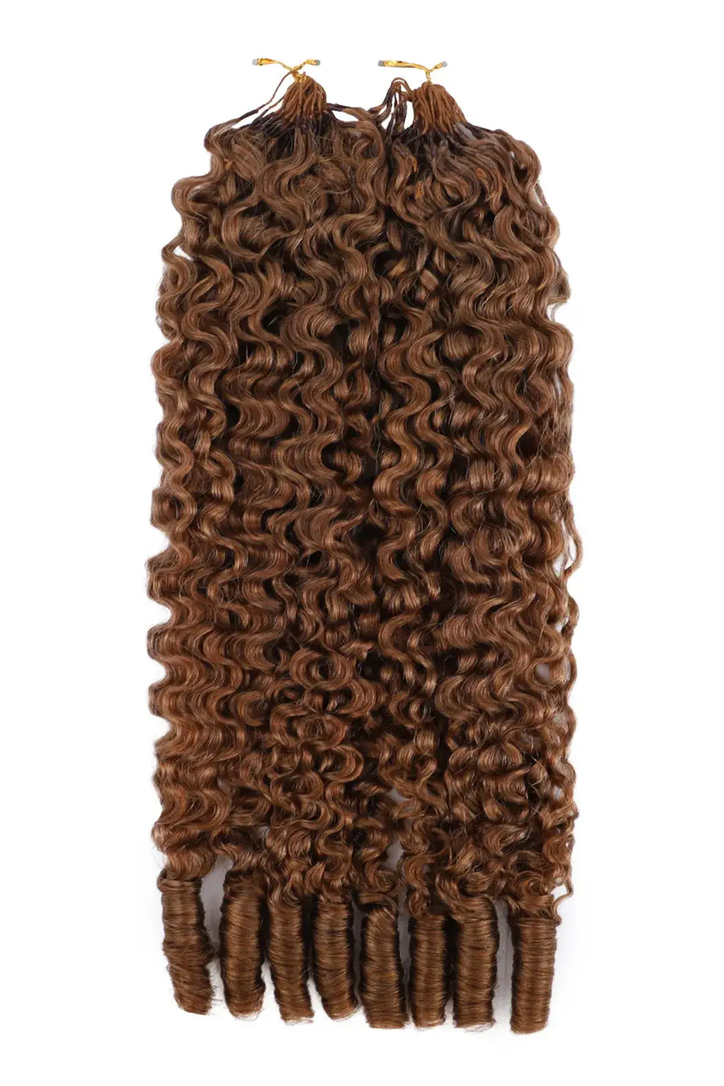 Auburn Brown #30 Burmese Curly with Spiral Curls Crochet Miracle Knots Hair