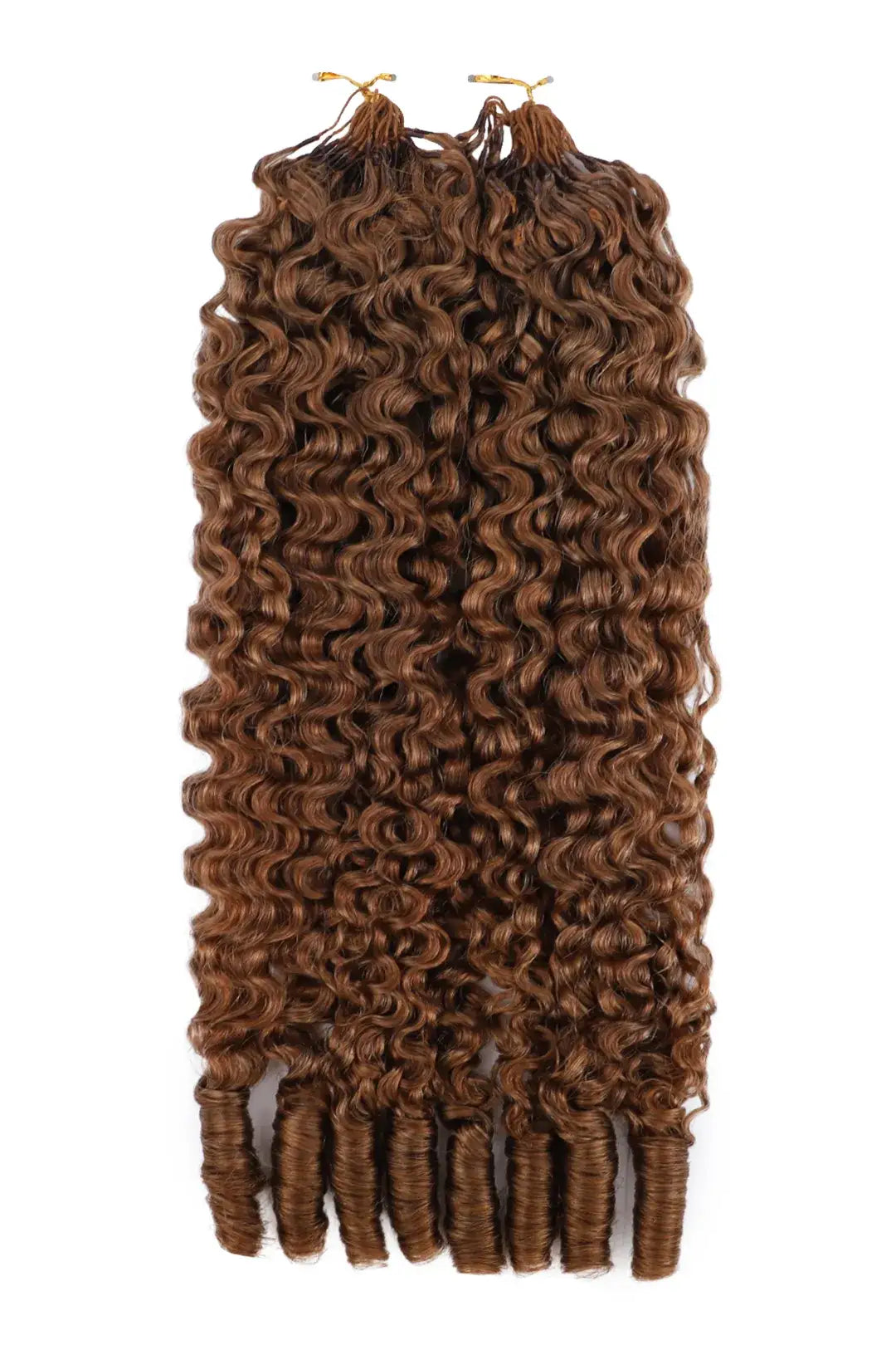 Auburn Brown #30 Burmese Curly with Spiral Curls Crochet Miracle Knots Hair