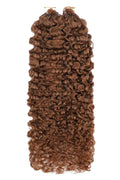 Auburn Brown #30 Water Deep Wave Feather Crochet Miracle Knots Hair