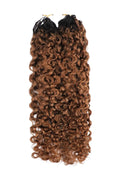 Auburn Brown Ombre Water Deep Wave Feather Crochet Hair - T1B/30