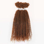 QVR Auburn Brown Afro Kinky V Bulk for Kinky Twist Crochet Braiding Hair