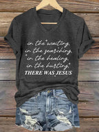 Women'S Casual Faith-Themed Printed Short-Sleeved T-Shirt