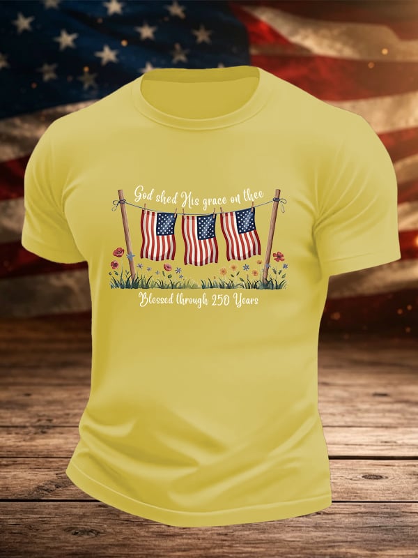Men's Blessed through 250 Years Printed T-Shirt