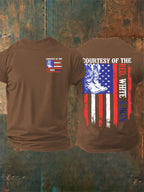 Men's  Courtesy Of Red White And Blue 250th Anniversary Flags T-Shirt