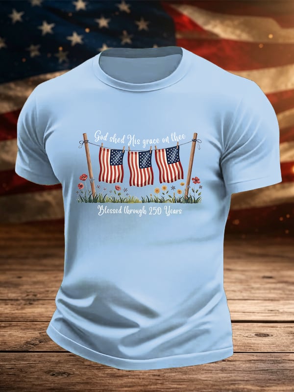 Men's Blessed through 250 Years Printed T-Shirt