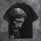 Crown Of Thorns Portrait Washed T-Shirt
