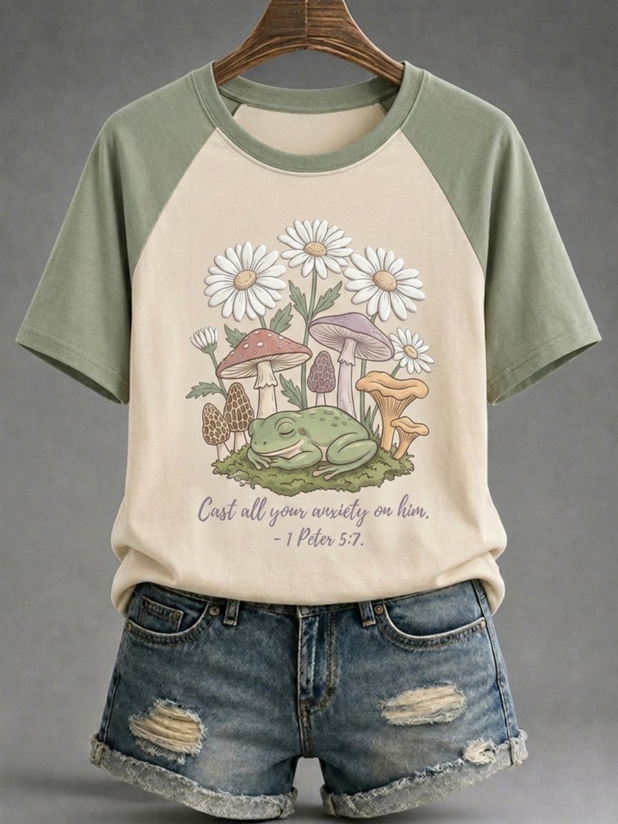 Women's Casual & Fun Faith-Print Short-Sleeve T-Shirt