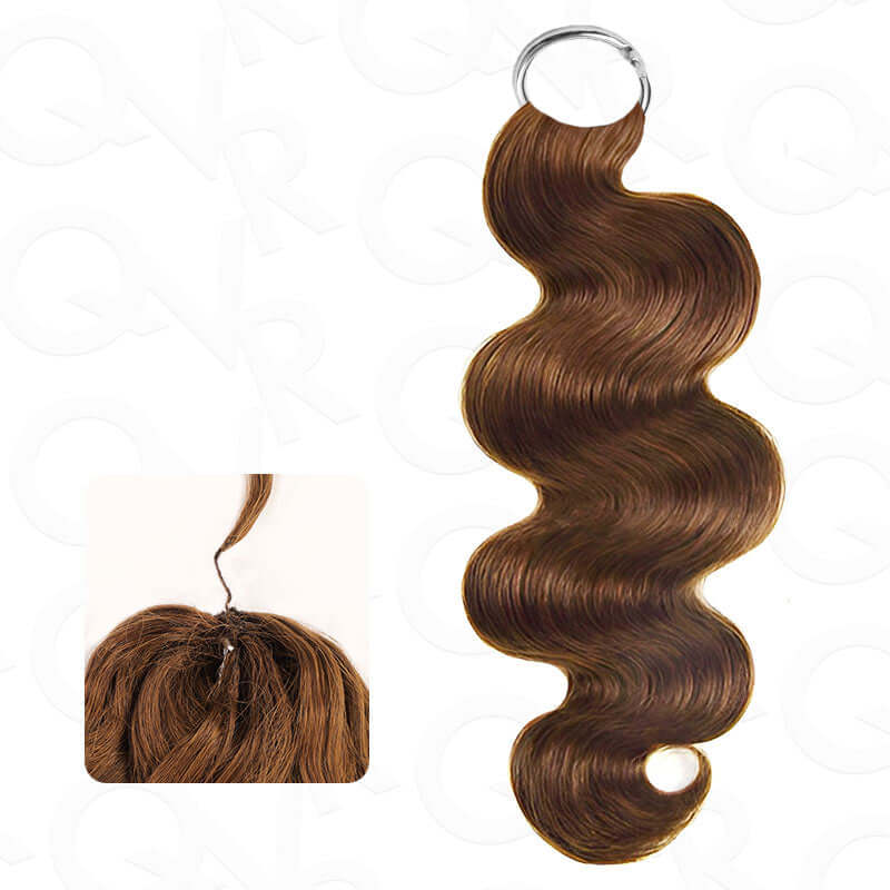 QVR Body Wave Crochet Hair Natural Black Machine Made Feather Human Hair Extension