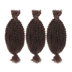 QVR Upgraded Kinky Bulk Natural Black hair 4a/3c Extensions