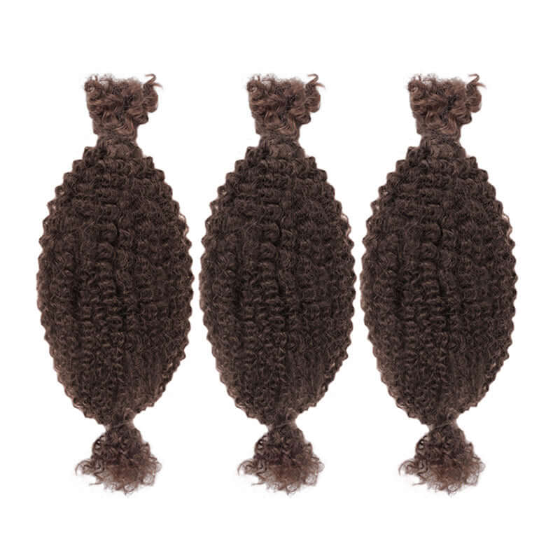 QVR Spring Twist Hair Dark Brown #4 Color Type 3C 4A Hair Extensions