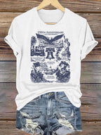 Women's  Retro USA 250th Anniversary Print T-Shirt