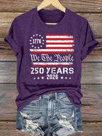 Women's  250 YEARS Print Round-Neck T-Shirt