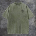 Seek First The Kingdom Of God Printed Oversize Washed T-Shirt