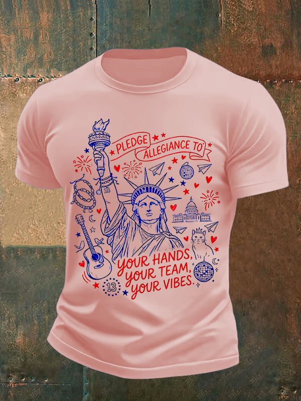 Men's Pledge Allegiance To Your Hands Your Team Your Vibes Shirt