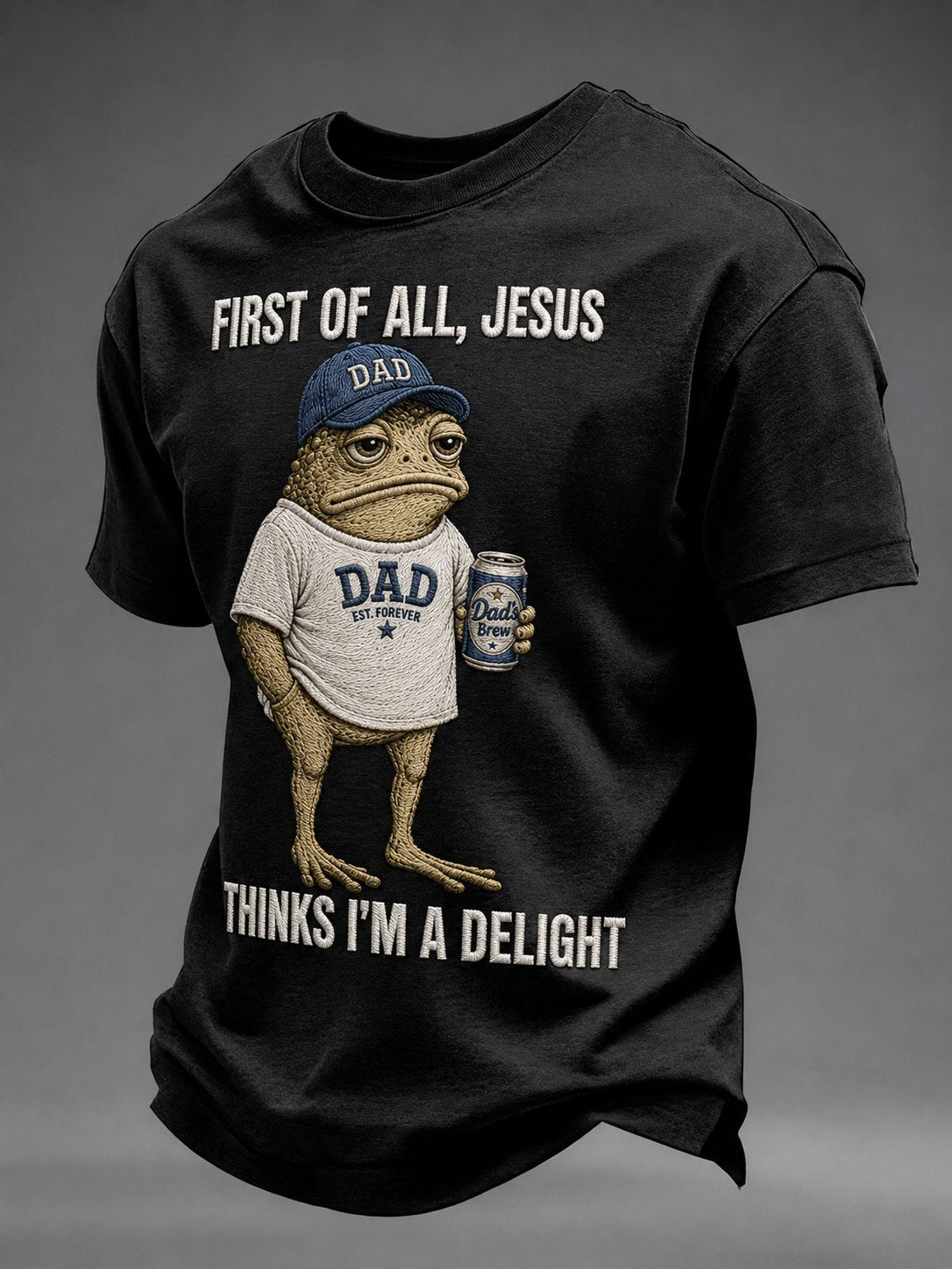 Men's Funny Frog Christian Faith Print T-Shirt