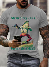 Men's Strawberry Jams but my glock don't Printed T-Shirt