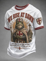 Men's Christian We Rise At Dawn Cross Short Sleeve T-shirt
