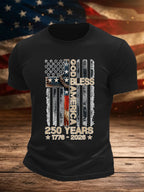 Men's GOD BLESS AMERICA Printed T-Shirt
