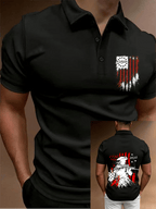 Men's 250th Anniversary Distressed American Flag 2-sided Polo Shirt