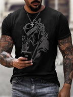 Men's Print Casual Printed T-shirt