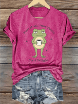 Women's  Funny First Of All Jesus Thinks I’m A Delight Frog shirt
