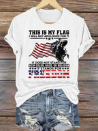 Women's  THIS IS MY FLAG Print T-Shirt