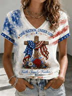 Women'S 250 YAERS OF FREEDOM Printed Casual T-Shirt