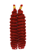 Copper Red Deep Wave Bulk Human Hair For Braiding BU23