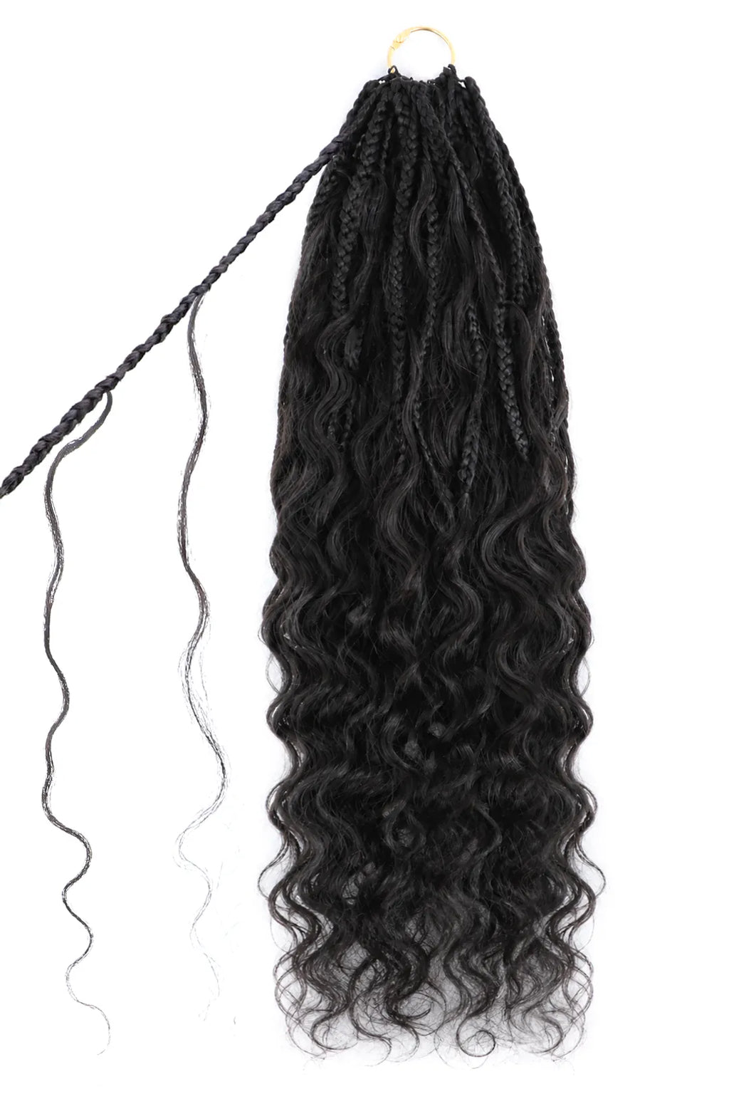 Crochet Miracle Knots Braids Pre-Looped Loose Wave Curls Human Hair 40 Strands