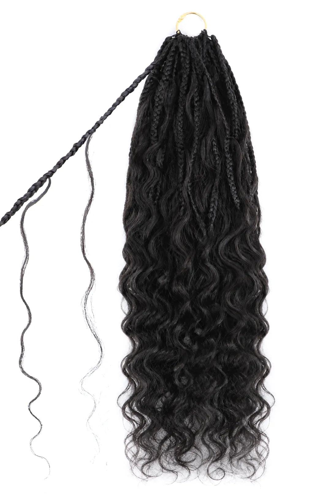 Crochet Miracle Knots Braids Pre-Looped Loose Wave Curls Human Hair 40 Strands