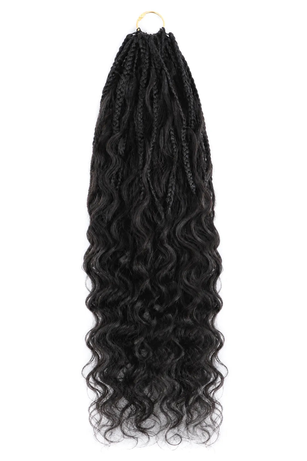 Crochet Miracle Knots Braids Pre-Looped Loose Wave Curls Human Hair 40 Strands