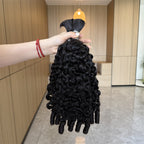 QVR Bora Bora Braids Burmese Curly Bulk 100% Human Hair For Braiding