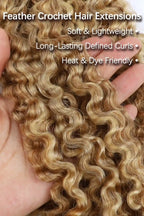 #27/613 Mixed Color Water Deep Wave Feather Crochet Human Hair