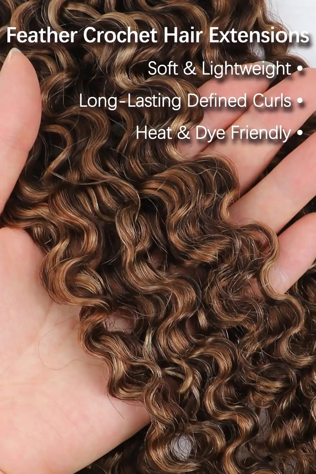 #4A/27/30 Mixed Color Water Deep Wave Crochet Hair for Miracle Knots