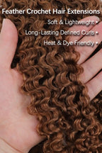Auburn Brown #30 Burmese Curly with Spiral Curls Crochet Miracle Knots Hair