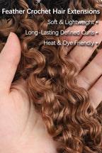 Auburn Brown Ombre Burmese Curly with Spiral Curls Crochet Hair - T1B/30