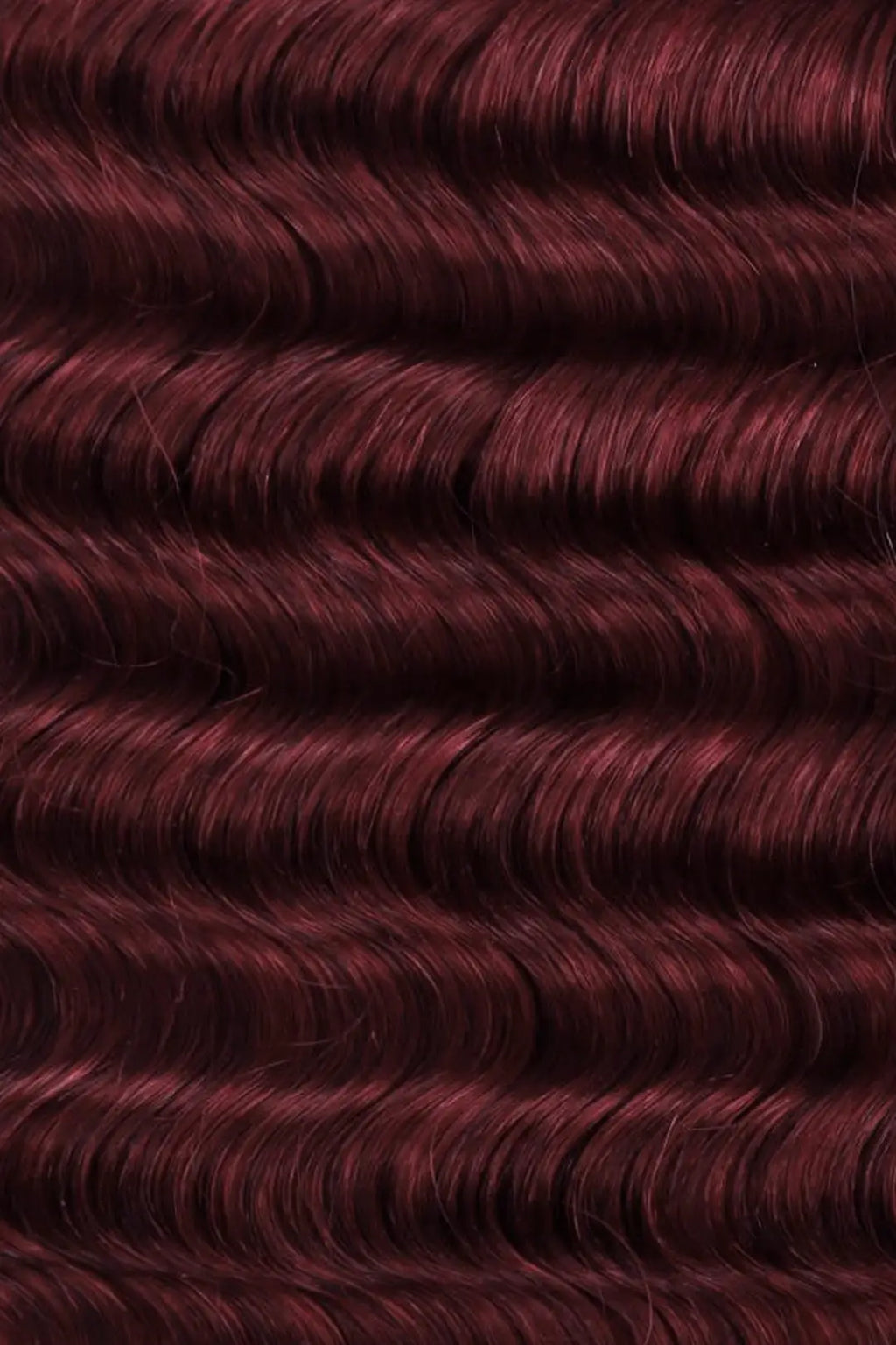 Bulk Human Hair For Braiding Burgundy Red Deep Wave BU19