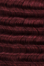 Bulk Human Hair For Braiding Burgundy Red Deep Wave BU19