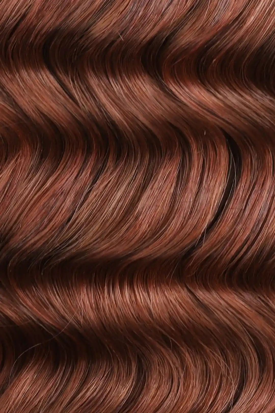 Double Drawn #30 Medium Auburn Brown Bulk Hair Loose Wave BU66