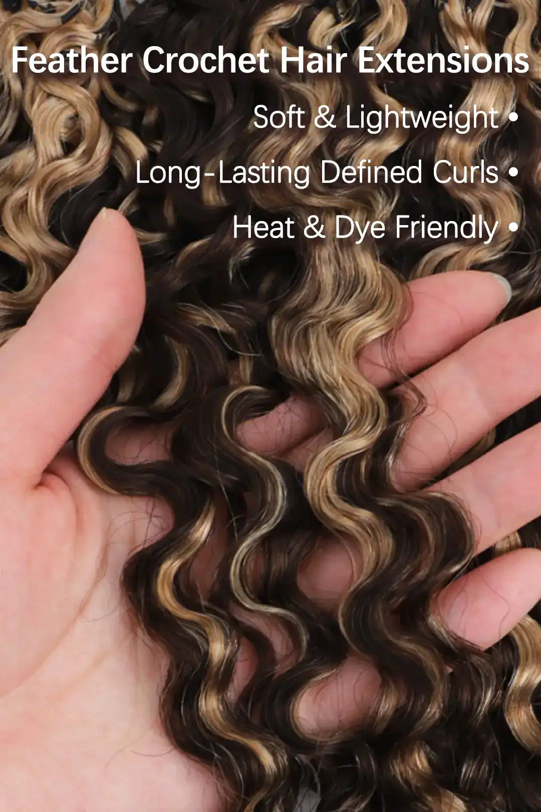 #4/27 Mixed Color Water Deep Wave Feather Crochet Human Hair