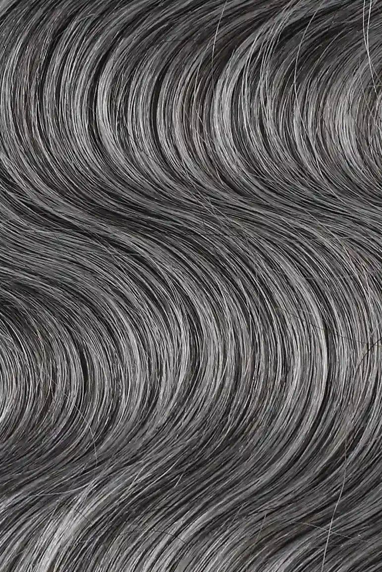 Salt and Pepper Bulk Hair Body Wave for Braiding 70% Gray BU75