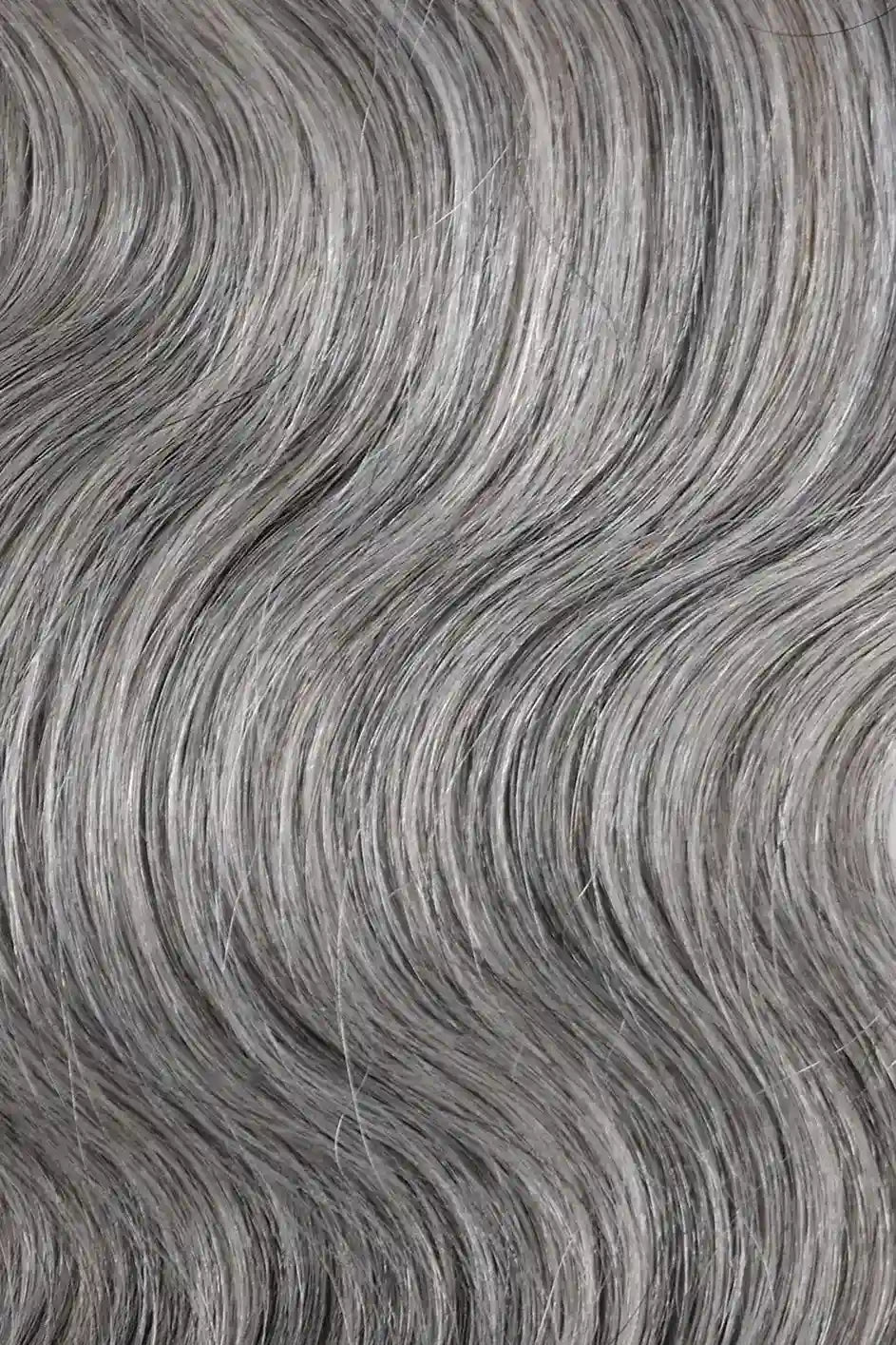 Salt and Pepper Bulk Hair Body Wave for Braiding 85% Gray BU76