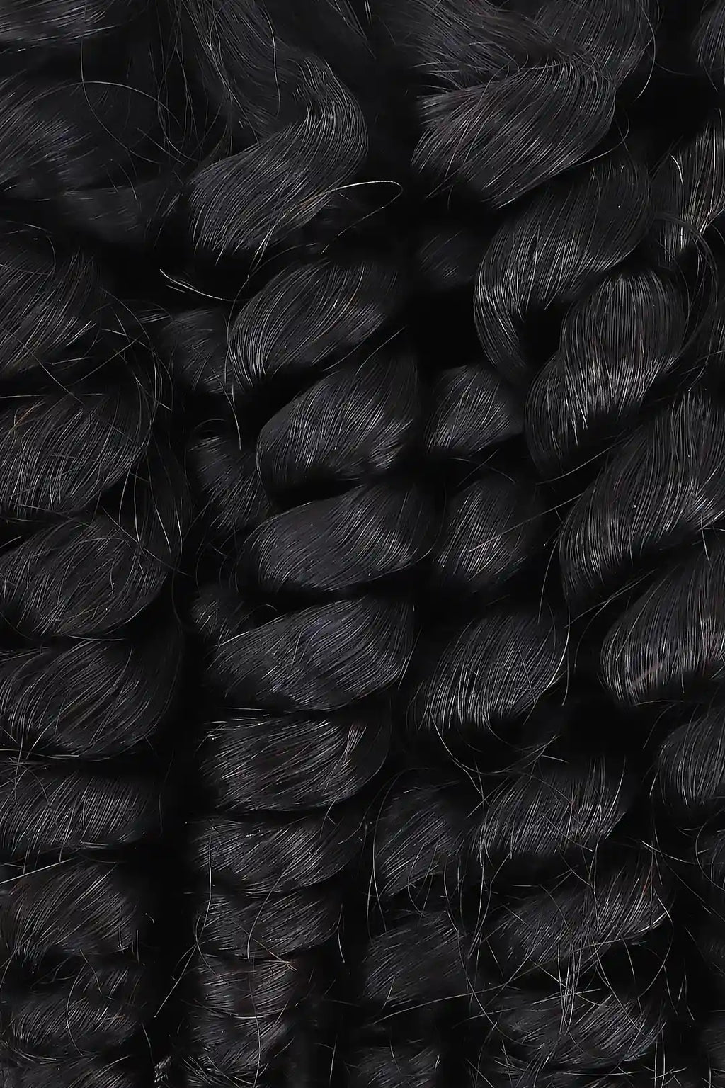 Twist Curly Bulk Human Hair for Braiding  Natural Black BU26
