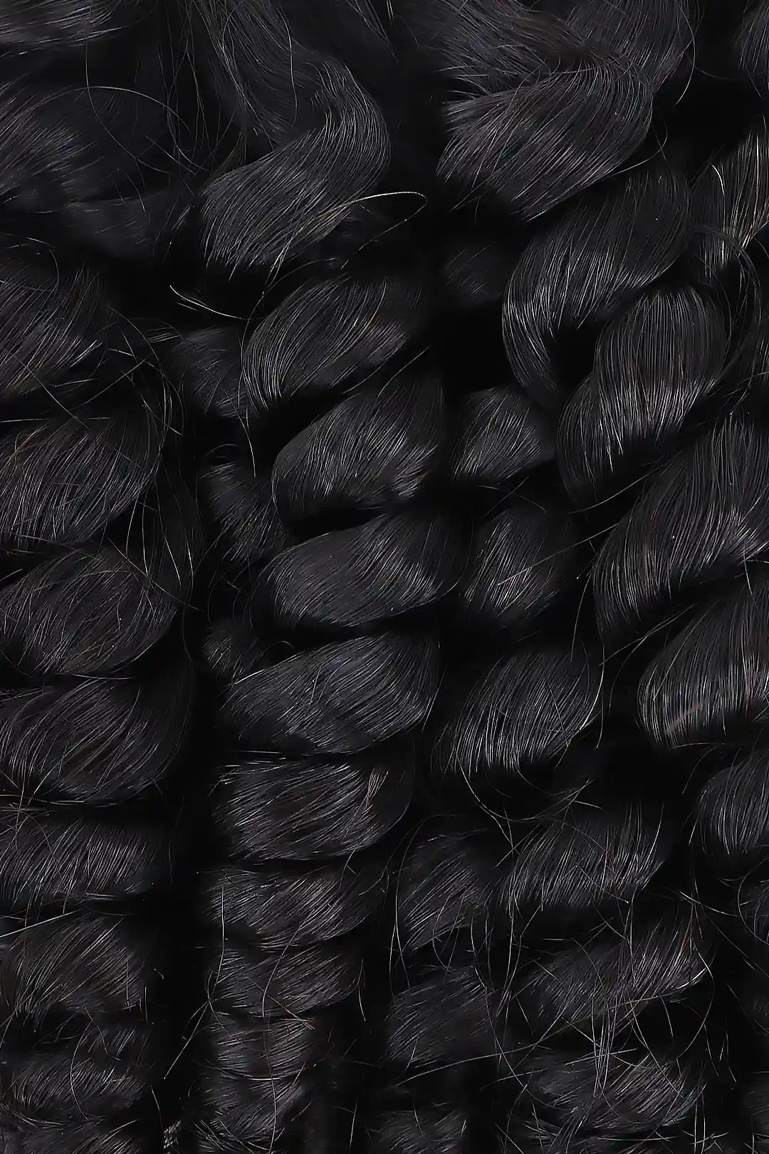 Twist Curly Bulk Human Hair for Braiding  Natural Black BU26